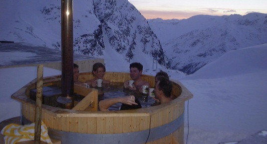 notte romantica montagna