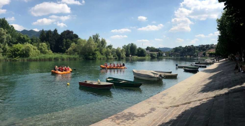 Attività sul fiume Adda in gommone da rafting