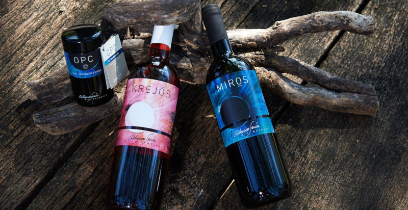 Bottiglie di vino biologico della Bio Weingut Sanin 