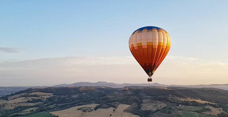 buono volo in monogolfiera