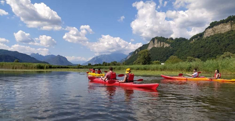 Escursione guidata in kayak nel parco dell'Adda nord