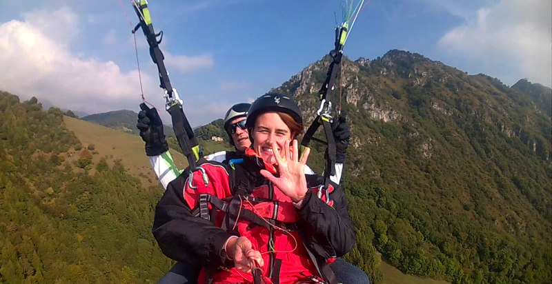 Lago d'Iseo parapendio biposto