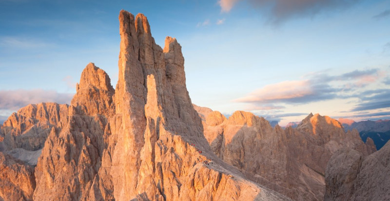 Panorama delle Dolomiti durante un volo in elicottero da Renon