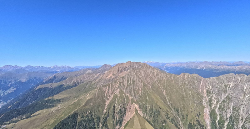 Vista panoramica della Val Passiria dall'alto