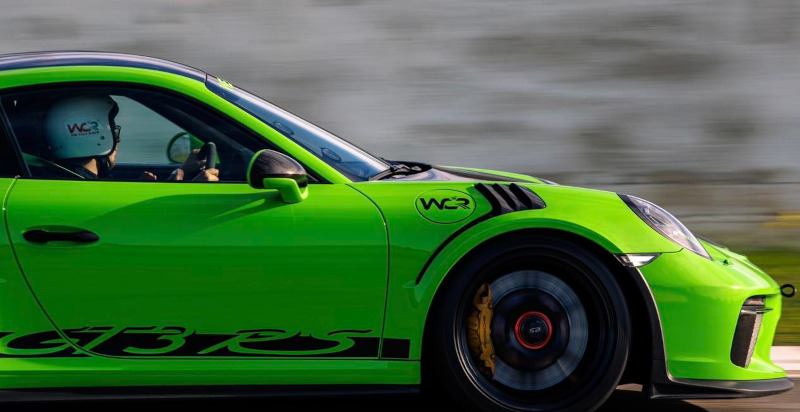 Porsche GT3 RS durante la sessione di guida in Puglia sulla pista Binetto