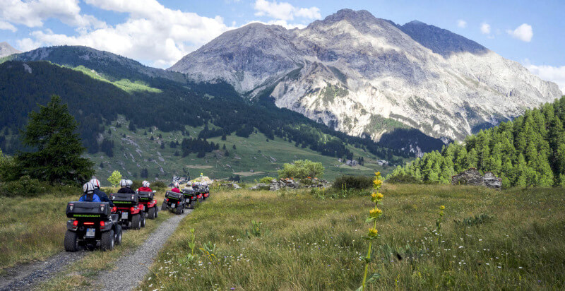 quad prato bosco montagne - escursione in quad a Sauze di Cesana Torino
