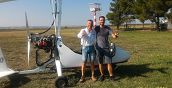 Campo volo di Buccino in provincia di Salerno, punto di partenza per il volo in autogiro
