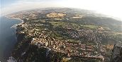 vista aerea colline Marche e costa adriatica