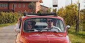 Esperienza romantica in Fiat 500 tra le strade del vino