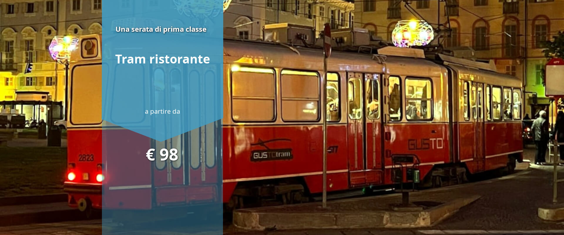 regalare esperienza tram ristorante a Torino